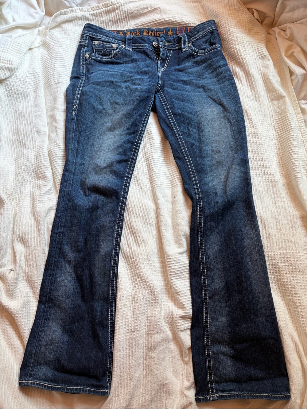 Rock Revival Women's Dark Blue Flare Jeans